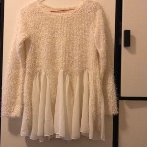 Unique White plush skirt